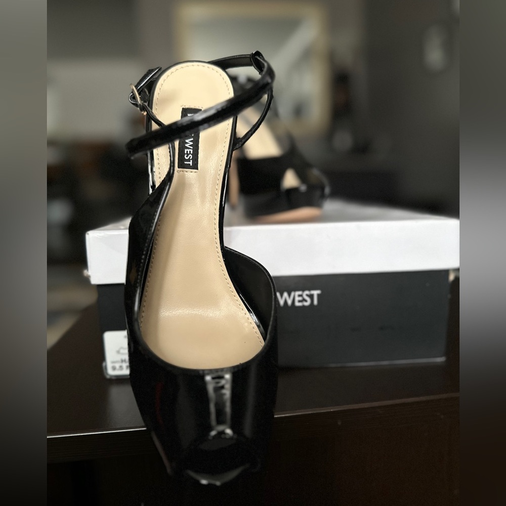 Nine West Black Patent Leather Heels